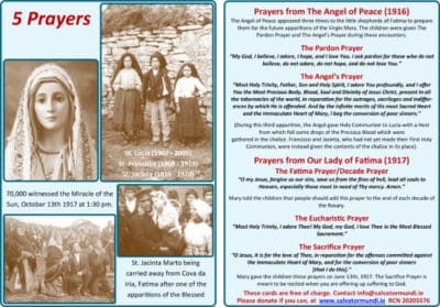 5 Prayers of Fatima