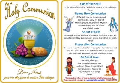 Communion Prayers for Children