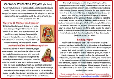 Protection Prayers for the Laity