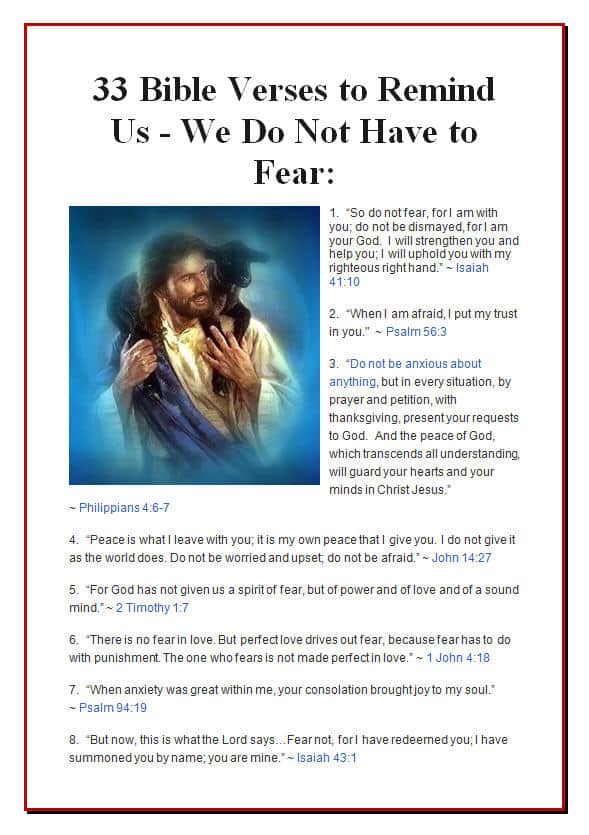 33 Bible Verses against Fear Eucharistic Miracle of Buenos Aires